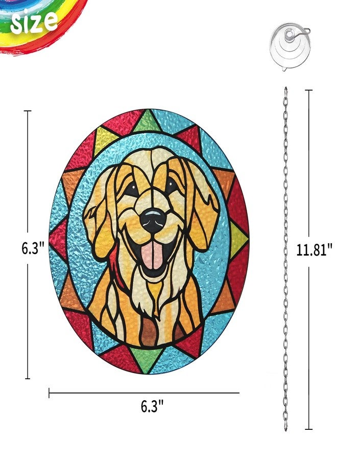 Marwey Dog Memorial Suncatcher - Stained Glass Golden Retriever Gifts Pet Memorial Gifts - Loss of Dog Sympathy Gift - Christmas Ornament for Women Men - Image 2
